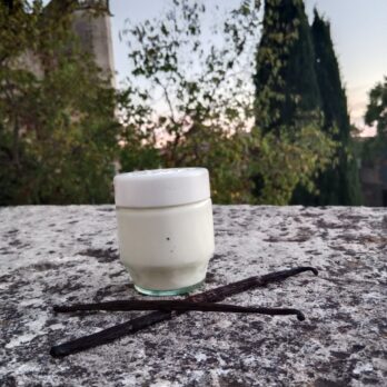 yaourt maison à la vanille de Madagascar et deux gousses de vanilles